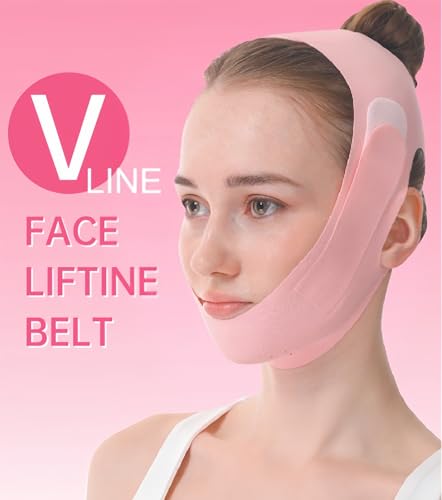 V-Line Lifting Belt, Double Chin Reducer, Facial Shaping Band, Pink