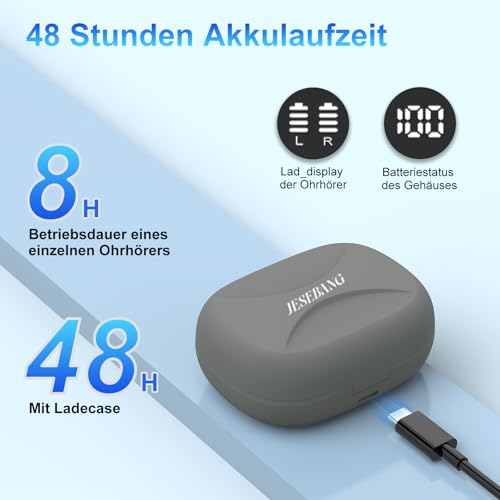 AI Kopfhörer Übersetzer, 3-in-1 Sprachübersetzer Ohrhörer 164 Sprachen mit App, 2026 Neue 7 Übersetzungsmodi Echtzeit Übersetzer Kopfhörer, 48H Bluetooth 5.3 Übersetzungskopfhörer für Reisen Grau