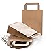 Logbuch-Verlag 50 Papier Tragetasche Kraftpapier braun natur Henkel Papierbeutel Geschenktasche 18 x 8 x 22 cm bio Beutel Tüte Verpackung Weihnachten