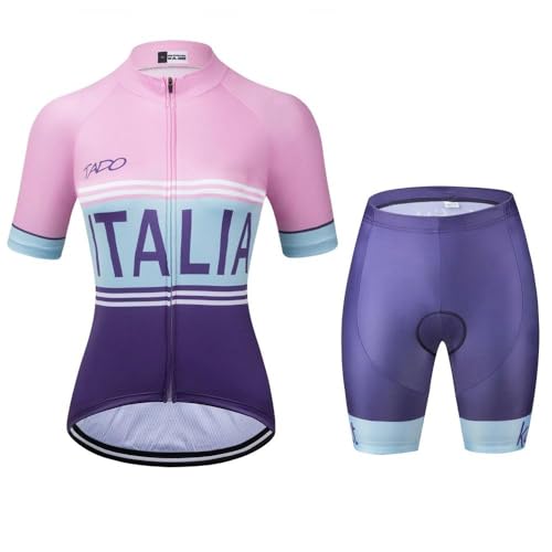 Maillot de cyclisme pour femme manches courtes anti frottement ensemble toutes tailles
