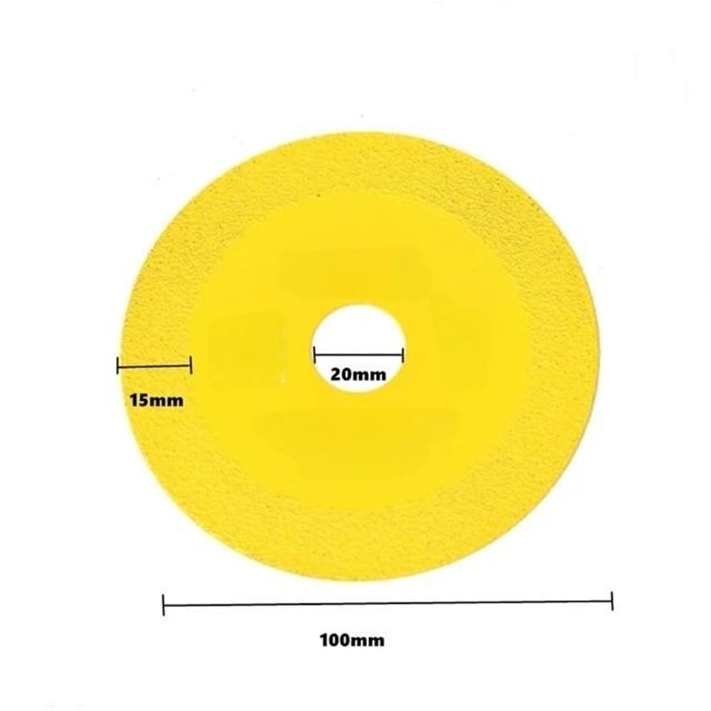 Diamentowe brzeszczoty do pił, Diamentowe cienkie brzeszczoty do pił, szlifowania i lutowania, tarcza tnąca 100 mm szlifierki kątowej 1 szt(Yellow)