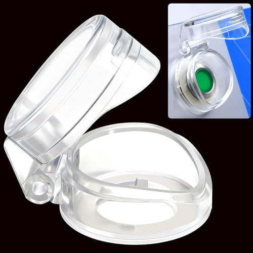 16mm Transparent Protective Cover (2-Pack); IP66 Waterproof; 5/8" Hole Push