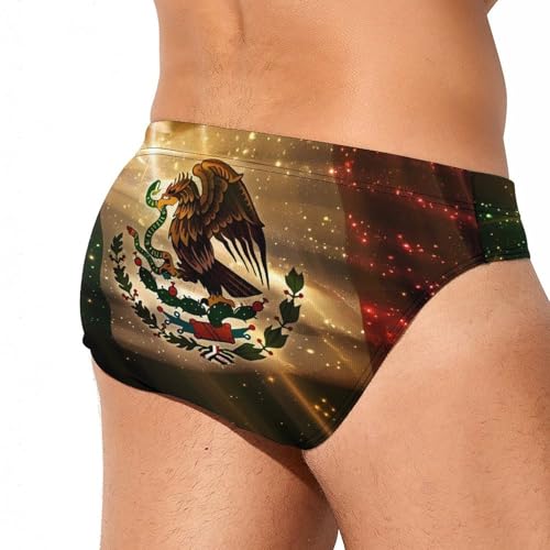 Mexican Flag Light Rays Novelty Men's Brief Swimwear Pants Swimming Trunks Beach Shorts Underwear3