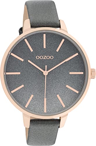 Montre de qualité supérieure pour femme Oozoo dotée d'un cadran rond en cuir raffiné