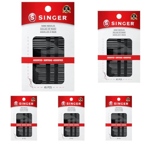 Singer Assorted Hand Needles, 45-Count (Pack of 5)