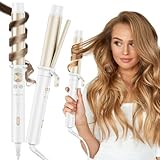 ANLAN Ferro arricciacapelli automatico, 32 mm, grandi ricci con 4 livelli di temperatura (160 – 220 °C), arricciacapelli in ceramica con asta riscaldante extra lunga da 12 cm, riscaldamento rapido per