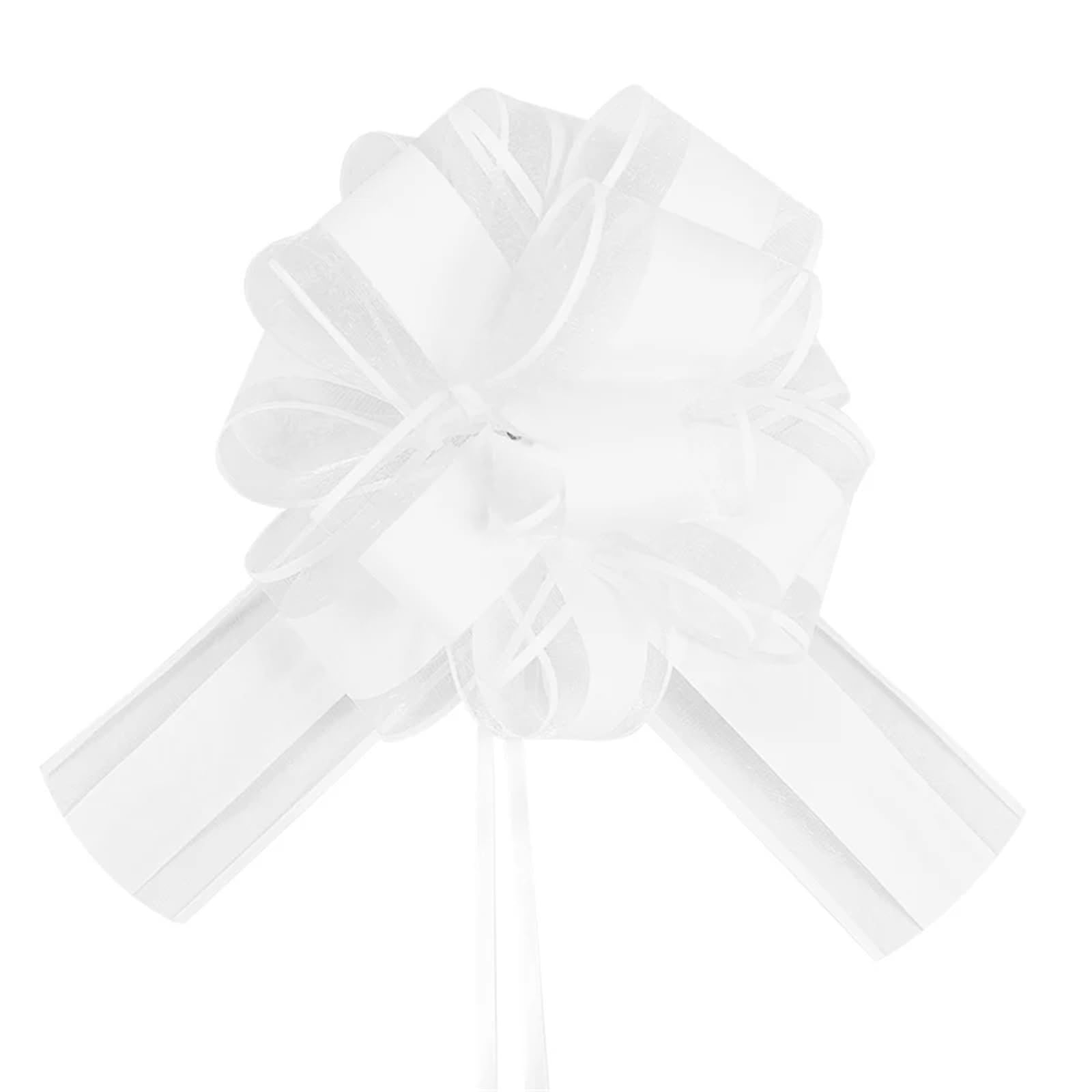 Schleifen zum Ziehen, Weiß, für Hochzeit, Auto, Knoten, Geschenke, Wickelschleifen, Stühle, Dekoration, Geburtstag, Party, Geschenk, Dekoration, Farbe 03, 20 Stück, 10/20 Stück