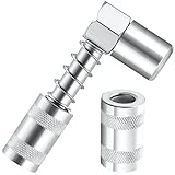 Bonsicoky 1 Pcs 90 Degree Grease Coupler Gun Adapter, 90 Degree Fittings Grease Gun Tips for Farm Truck