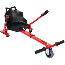 Hoverboard Seat Attachment for 6.5" 8" 10" Hoverboards, Hover Board Seat Attachment with Adjustable Length & Handle for Kids Teens Adults Red, No Shock Absorbers