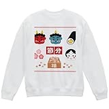 [igsticker] プリント トレーナー 8.8オンス メンズ レディース ユニセックス 長袖 スウェット L サイズ クルーネック 白 ホワイト 012878 節分 鬼 文字