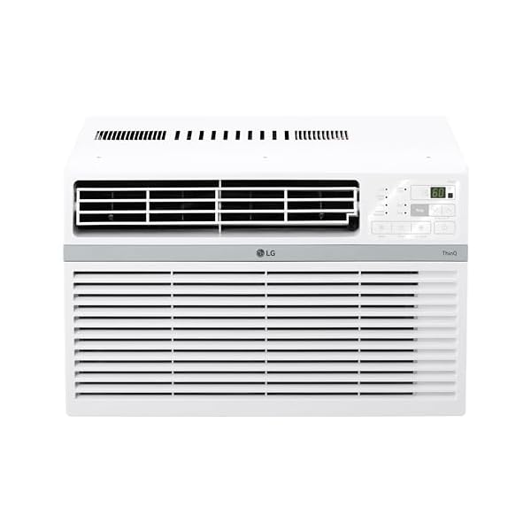 LG LW1024RSMX Window Conditioner, Wi-Fi Enabled w/Remote, 450 Sq.Ft, 4-Way Air Deflection, 3 Cooling and Fan Speeds, 115V, 10,000 BTU, White