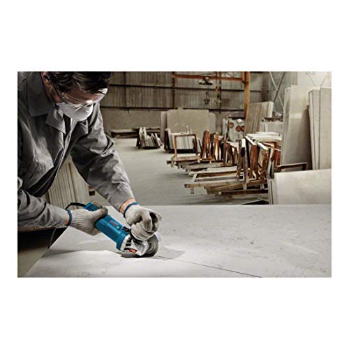 Bosch Professional Winkelschleifer GWS 750 (Scheiben-∅ 125 mm, 750 Watt, inkl. Aufnahmeflansch, Schutzhaube, Spannmutter, Zusatzhandgriff, Zweilochschlüssel, im Karton) – Bild 5