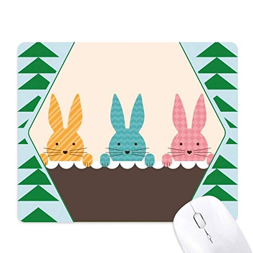 Tapis de souris lapin de Pâques adorable, cadeau idéal de bureau