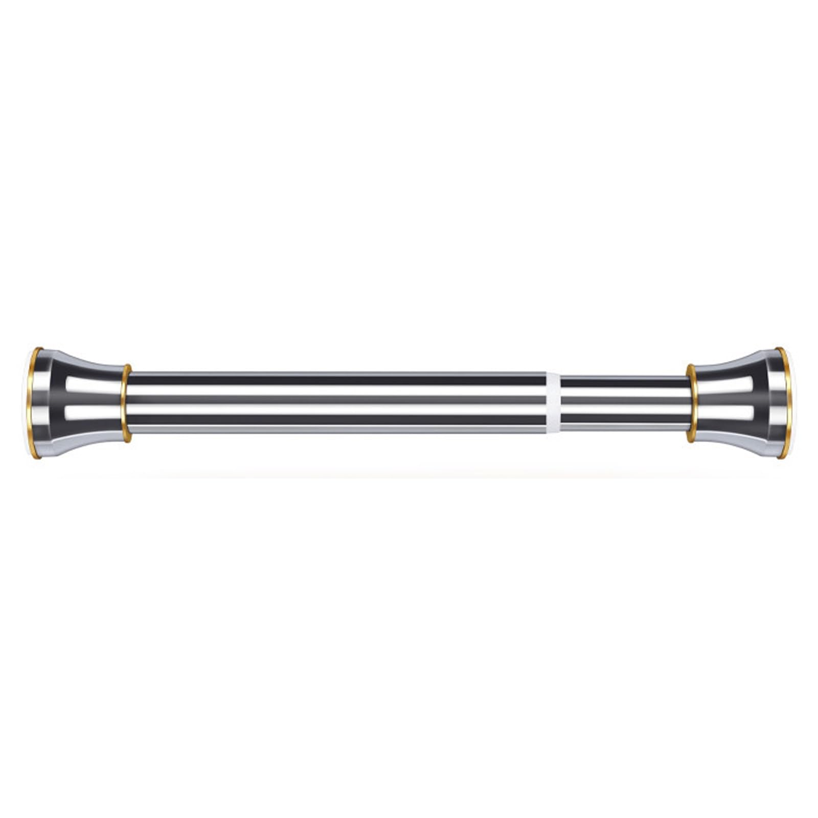 Tringle Rideau à Ressort Sans Perçage, Barre Rideau de Tension en Acier Inoxydable, Antidérapante pour Salle de Bain Dressing Buanderie(Silver,110-160cm/43-62in)
