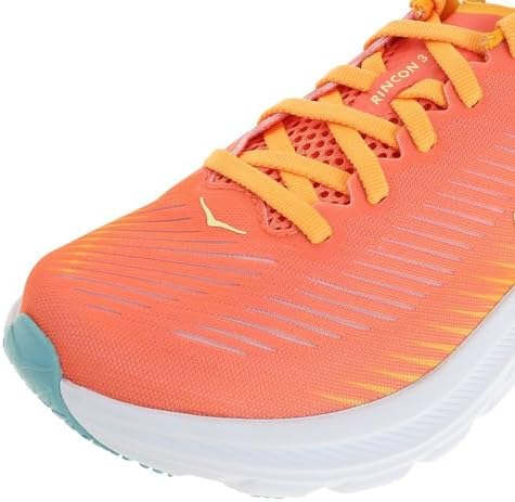 HOKA ONE ONE Womens Rincon 3 Synthetic Textile Camellia Radiant Yellow Trainers 9.5 US | Image 5