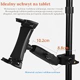 Peastrex uchwyt Ipad do stojaka na mikrofon, telefon na tablety Micofon Muzyczny Mount Rotatable z Super uchwytem zacisku dla iPad Pro 12.9 Air Mini, Android, 4-13,5calowe iPhones i tablety