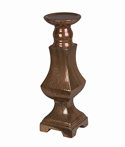 Privilege 77160 Candle Holder, Small, Metallic Ceramic