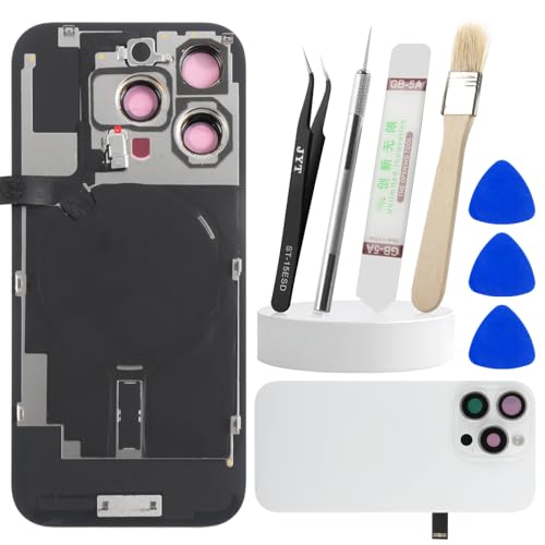 SRJTEK for iPhone 16 pro 6.3�C���` �o�b�N�K���X�����p ���A�J�o�[ ���^���v���[�g+�}�O�l�b�g+�J���������Y+���C�����X�[�d�R�C��+�t���b�N�X�P�[�u��+�}�C�N�z���_�[�y���ׂĂ̕��i�t���E���f�o�C�X����̈ڐA�s�v�z A3293, 