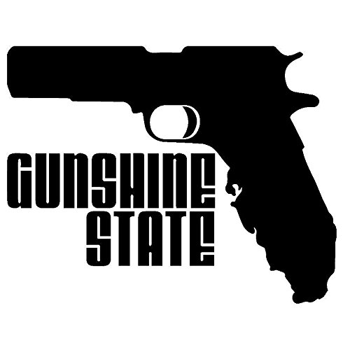 Gunshine Florida State Gun Shape Sticker Decal Vinyl FL Sunshine - Foto 9