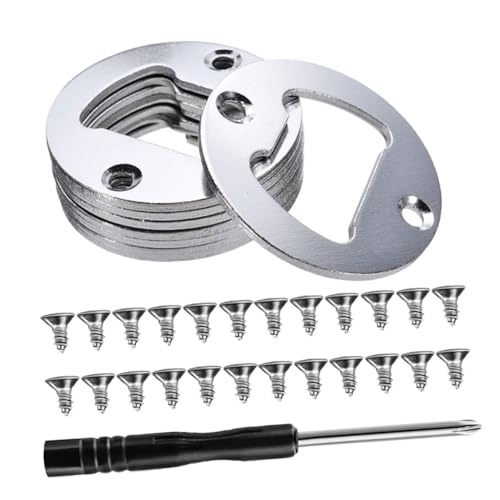Alipis Kit para Abrir Botellas DIY con Insertos Redondos de Accesorios con Tornillos para Destapador de Cerveza Compacto y Portátil para Uso Exterior
