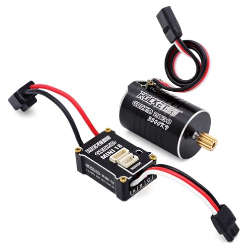 Surpass Hobby Brushless Motor and Mini 18 ESC Combo Set for TRX4M 1/18 Crawler Car Gecko 2030 Sensored 3500KV Upgrades