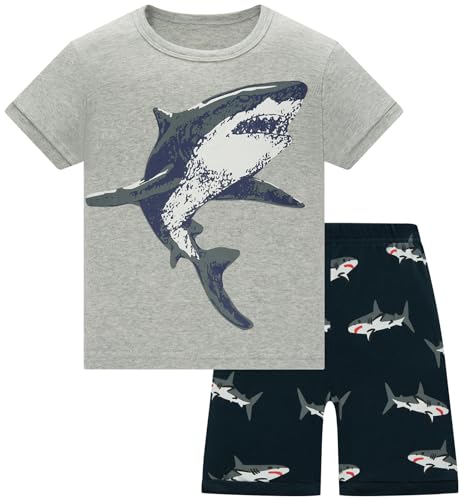 TEDD Schlafanzug Jungen Kurz Dinosaurier Pyjamas Set Baumwolle...