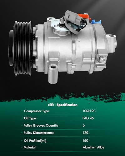 Image of SCITOO AC Compressor for Toyota for Sequoia 4.7L 2008-2009 | Fast Cooling, Ultra Low Noise (≤72 dB)Air Conditioner Compressor with Clutch, Easy Installation, 157332 158332 3022591