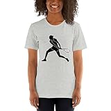 Aryna Sabalenka Tennis Black Silhouette Ring-Spun Cotton Short Sleeve Shirt
