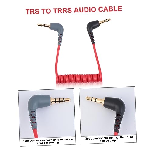 Cable de transformación de micrófono de rojo flexible y resistente para extensión de audio 3