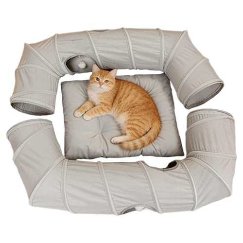 Cama para gatos rectangular con cueva de 4 formas para dormir en el hogar 2