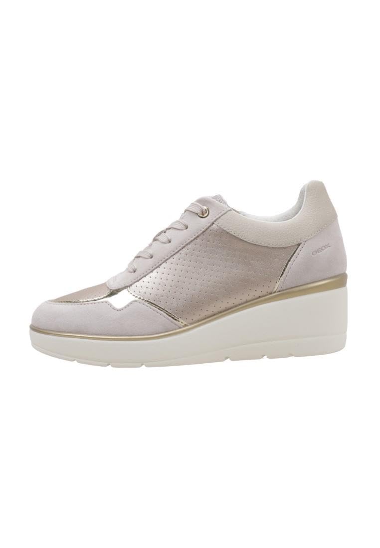 Geox Women's D Ilde A Sneakers, Champagne Lt Sand, 2.5 UK