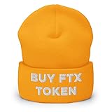 Buy FTX Token Hat (Embroidered Cuffed Beanie) Gold