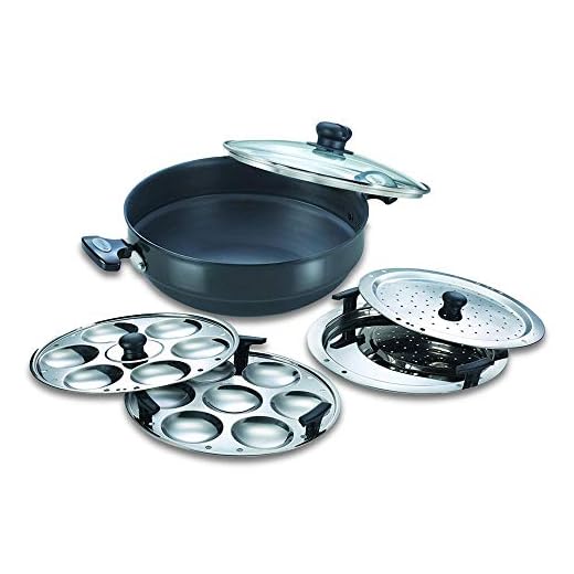 Prestige Aluminum Multi Kadai, 4.5 Litres/280mm, Black