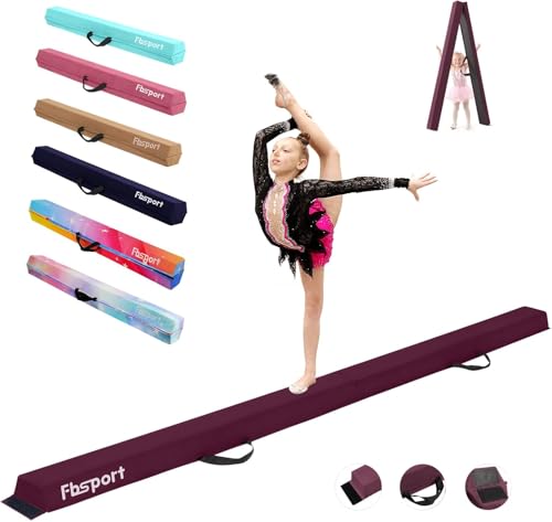 240 cm Folding Gymnastics Balance Beam Gymnastics Floor Beam Flocked Layer Fitness Equipment For Children