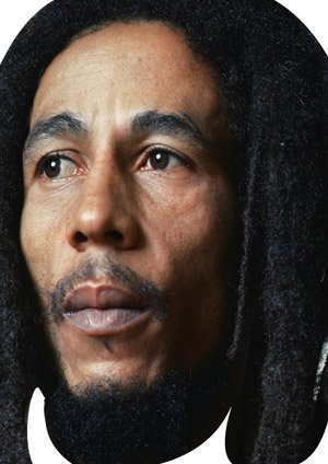 FoxyPrinting Bob Marley Celebrity Face Party Face Fancy Dress