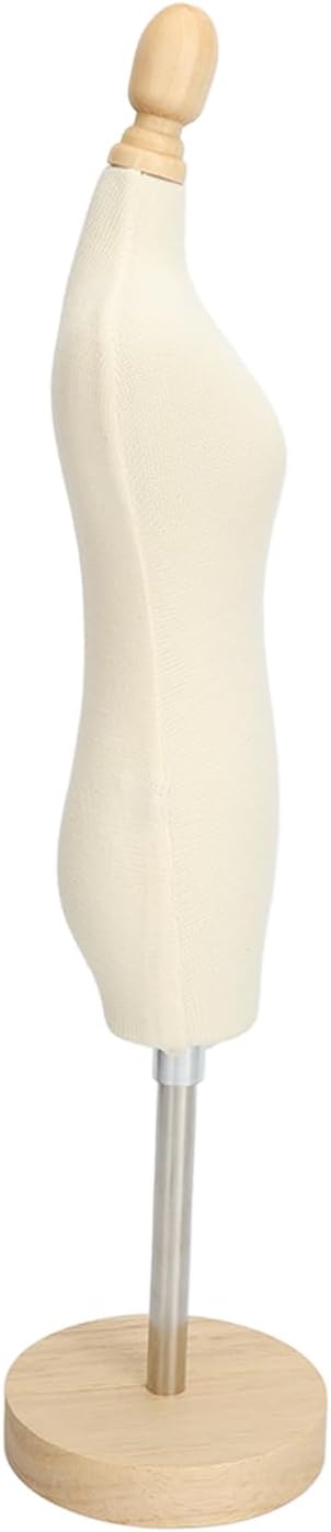 Display Body Model, Multifunctional Dress Form Female with Wooden Base for Teaching (1/4)