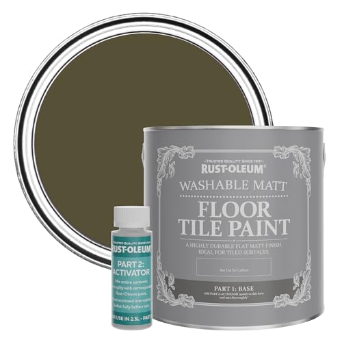 Rust-Oleum Washable Matt Floor Tile Paint - Greencroft 2.5L