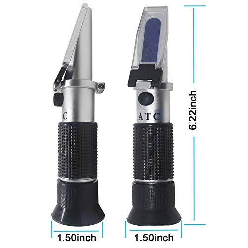 KETOTEK Wine Brix and Alcohol Refractometer, ATC Wine Brewing Refractometer with 0-40% Brix and 0-25% Alcohol Measurement Range for Wine Making, High Accuracy ±0.2% Brix and Alcohol Refractometer.… - Thumbnail 6