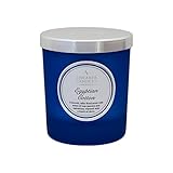 shearer candele scc720 couture primavera - vetro con candela profumata (20 cl, aroma cotone egiziano), blu