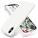 OTOFLY Liquid Silicone Gel Rubber Full Body Protection Shockproof Case for iPhone Xs/iPhone X，Anti-Scratch&Fingerprint Basic-Cases，Compatible with iPhone X/iPhone Xs 5.8 inch (2018), (White)