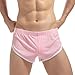 AIMPACT Men's Split Side Short Sexy Breathable Large Split Sides Mesh Athletic Short Shorts for men（Pink M）
