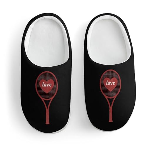 Love Tennis Cute Cotton Slippers Anti-slip House Shoes Funny Slipper Indoor Outdoor3
