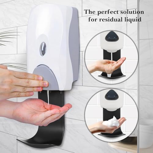 Image of YARNOW Dispenser Drip Tray - 4PCS Laundry Detergent Drip Catcher - Wall Mounted Holder Cup Liquid Catcher, for Kitchen Sink, Bathroom & Laundry Room Use - Easy Installation and Cleaning，Black