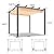 10‘x10’ Louvered Pergola, Retractable with Sun Shade Canopy Patio Pergola, Heavy Duty Aluminum Pergolas for Gardens, Pavilion Grill Gazebo, Backyards and Decks, Grape Trellis (Khaki)
