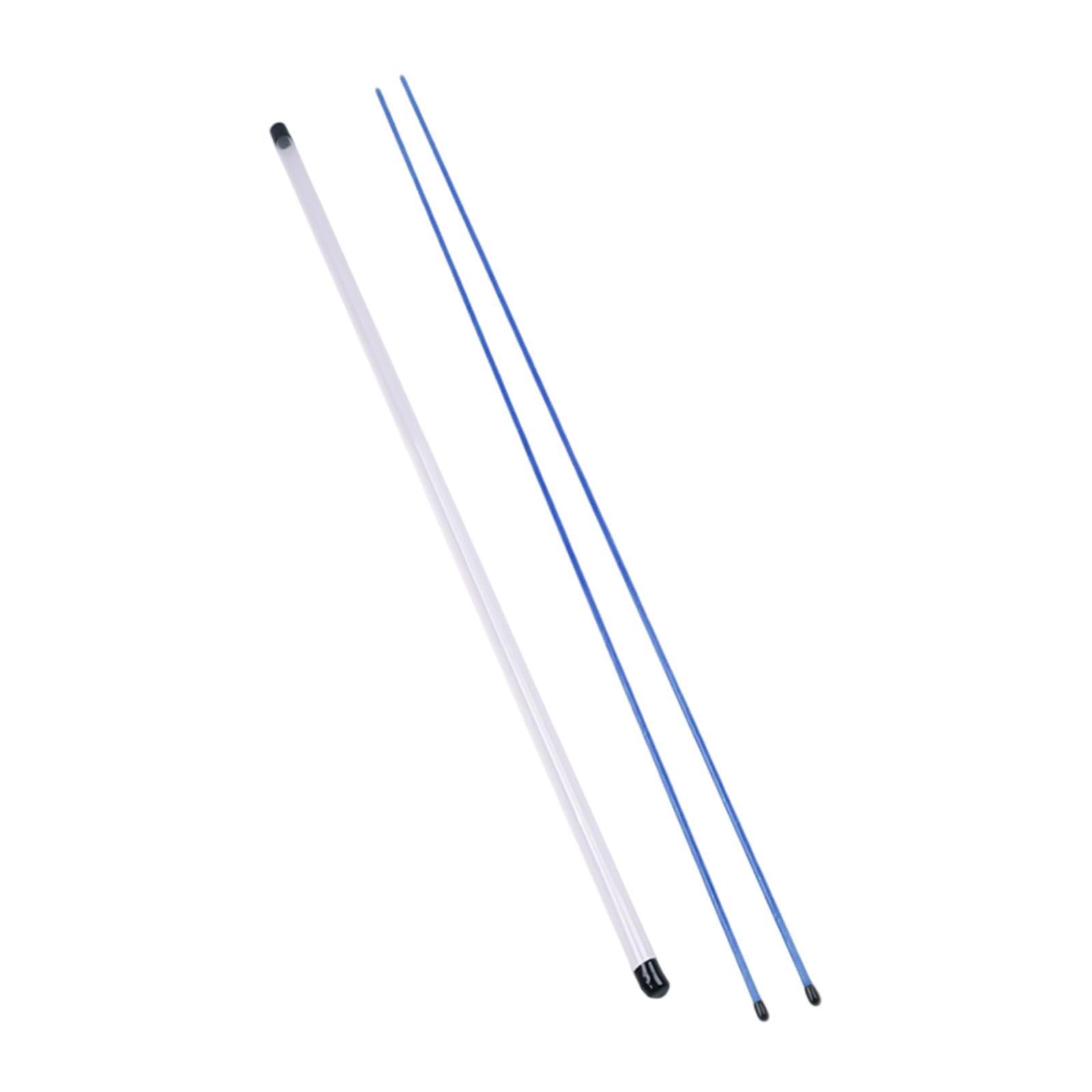 Fenteer 2 Varillas de Alineación de Golf, Herramienta Auxiliar para Entrenamiento de Swing Y Práctica de Swing con Estuche Transparente de 122 Cm para Apuntar