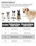 Joytale Hundegeschirr Grosse Hunde, reflektierendes Geschirr Hund, luftdurchlässige Anti Zug Hundegeschirre, verstellbares Brustgeschirr mit Griff beim Führen und Training, Schwarz, L