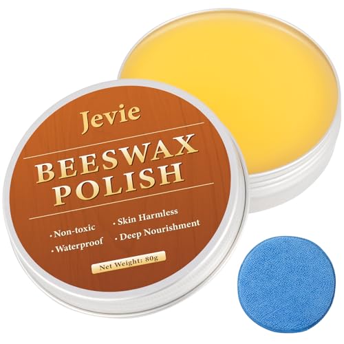 Jevie Natural Beeswax for Furniture Wood Finish & Polish (80g)