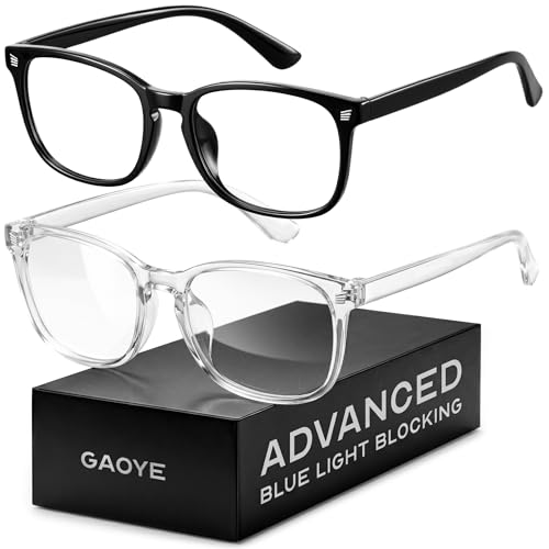 Gaoye Eyewear Frames for Men - Blue Light Blocking Square Glasses, Anti UV Ray Computer Gaming, Blue Blockers for Women