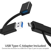 SABRENT M2 SSD Gehäuse, NVMe Adapter verwendet den neuesten Chipsatz des USB 3.2x2 zu PCIe Lane Brückencontroller (EC-NVME) – Ansicht 8