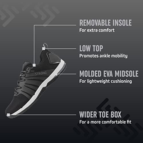 STRONG by Zumba Strong iD Fly Fit Athletic Workout Shoes for Women with High Impact Support Cross Trainer, Black A, 12 | Image 3